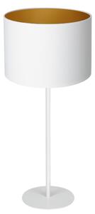 Bordslampa ARDEN 1xE27/60W/230V diameter 25 cm vit/gyllene