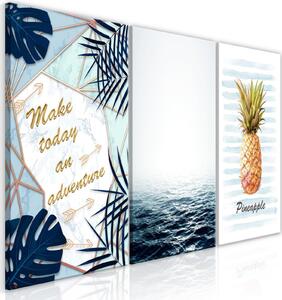 Tavla - Pineapple Quote (3 Parts) - Premium print 120x60