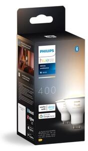 KIT 2x LED Ljusreglerad glödlampa Philips Hue WHITE AMB. GU10/4,2W/230V 2200-6500K