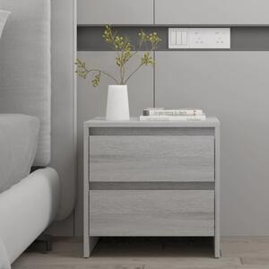Sängbord grå sonoma ek 45x34,5x44,5 cm spånskiva