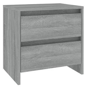 Sängbord grå sonoma ek 45x34,5x44,5 cm konstruerat trä