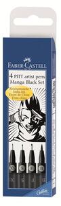 India ink PITT artist pen black box of 4 XS,S,F,B Faber-Castell 167132