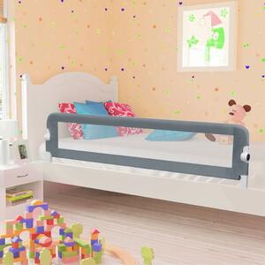 Sängskena för barn grå 180x42 cm polyester