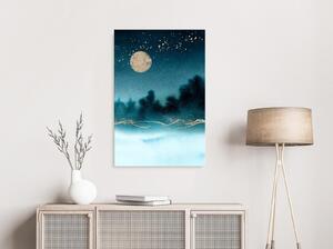 Tavla - Hazy Moon (1 Part) Vertical - På italiensk konstnärsduk 60x90