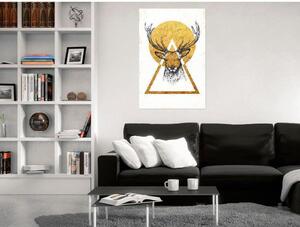 Tavla - My Home: Golden Deer - På italiensk konstnärsduk 60x90