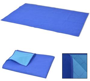 Picknickfilt blå och ljusblå 100x150 cm