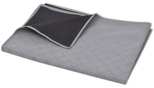 Picknickfilt grå och svart 100x150 cm