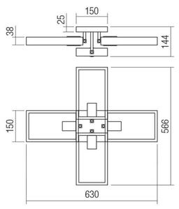 Redo 01-1969 - Taklampa TIMBER 4xE27/42W/230V