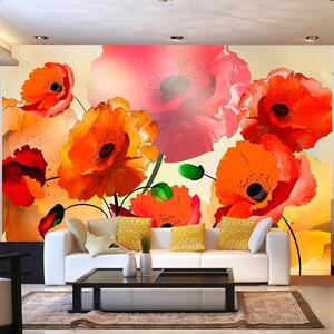 Fototapet - Velvet Poppies - Självhäftande 98x70