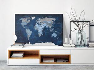 Tavla - Dark Blue World - På italiensk konstnärsduk 90x60