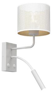 Vägglampa LOFT SHADE 1xE27/60W+1xG9/8W/230V vit/gyllene