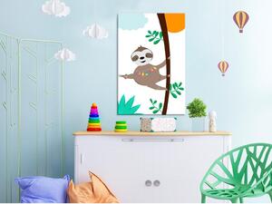 Tavla - Happy Sloth (1 Part) Vertical - Standard 60x90