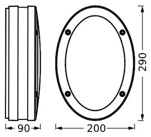 Ledvance - Vägglampa för utomhusbruk ORBI 2xE27/18W/230V IP65