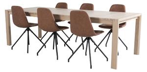 POLAR SLIDER Matbord 170/250x95 + 6 stolar