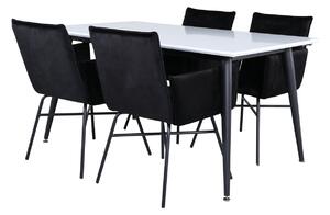 JIMMY PETRA Matbord 150/240x90 + 4 stolar