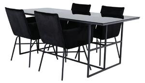 LEIF PETRA Matbord 200x90 + 4 stolar