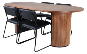 KENTH BIANCA Matbord 200x90 + 4 stolar