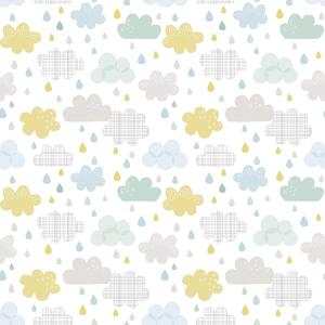 Drops And Clouds Non Woven / Easy Up-Tapet