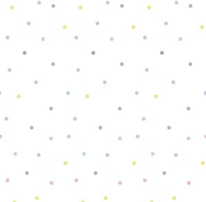 Polka Dots Multicolour Non Woven / Easy Up-Tapet