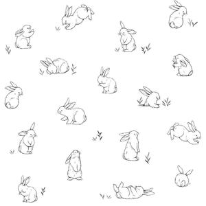 Bunnies In The Country Non Woven / Easy Up-Tapet