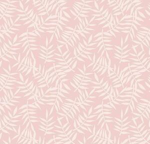 Tropical Leaves Dark Pink Non Woven / Easy Up-Tapet