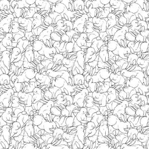 Hundred Bunnies Non Woven / Easy Up-Tapet