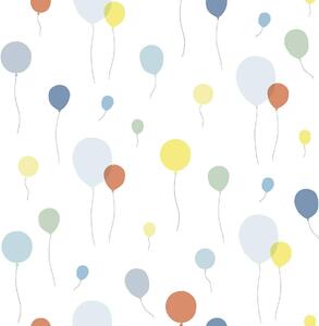 Multicoloured Balloons Non Woven / Easy Up-Tapet