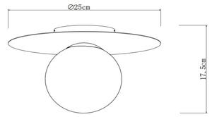 Lucide 79187/01/31 - Taklampa TRICIA 1xE27/15W/230V diameter 25 cm vit