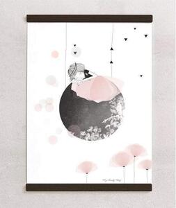 Siesta On The Moon Poster - 30x40 cm