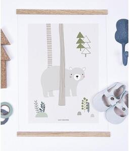 Grey Bear Cub Poster - 30x40 cm
