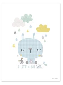 Smile It'S Raining (Rabbit) Poster - 30x40 cm