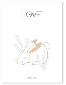 Rabbit Love Poster - 30x40 cm