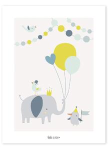 Animals Party (Balloons) Poster - 30x40 cm