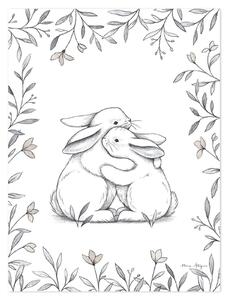 Bunny Loves You Poster - 30x40 cm