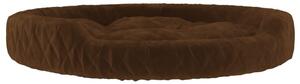 Hundbädd brun 70x55x23 cm plysch