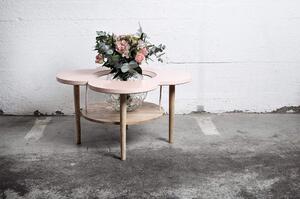 ELLA soffbord med bricka - Rosa - Nordic (svart- och vitmönstrad)