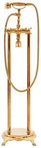 Fristående badkarsblandare rostfritt stål 99,5 cm guld