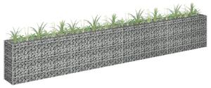 Planteringsgabion upphöjd galvaniserat stål 360x30x60 cm