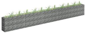 Planteringsgabion upphöjd galvaniserat stål 450x30x60 cm