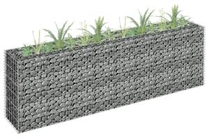 Planteringsgabion upphöjd galvaniserat stål 180x30x60 cm