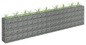 Planteringsgabion upphöjd galvaniserat stål 360x30x90 cm
