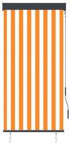 Rullgardin utomhus 80x250 cm vit och orange