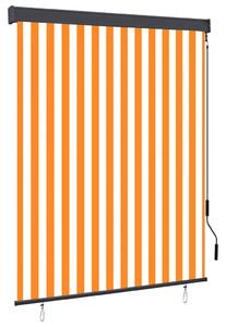 Rullgardin utomhus 140x250 cm vit och orange