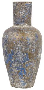 Blomvas keramik guld/blå CALLATIS Beliani
