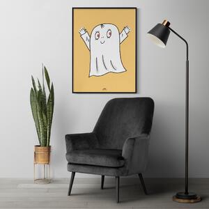 Lilla Spöket Laban Poster - Gul - A4 (21 x 30 cm)