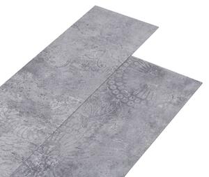 Ej självhäftande PVC-golvplankor 4,46 m² 3 mm cementgrå