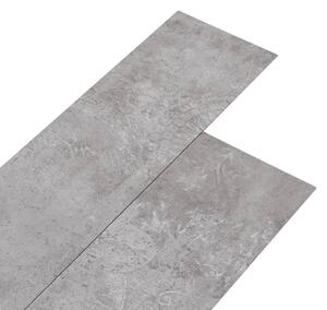 Självhäftande PVC-golvplankor 5,21 m² 2 mm jordgrå