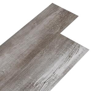 Självhäftande PVC-golvplankor 5,21 m² 2 mm mattbrunt trä