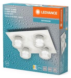 Ledvance - LED taklampa för badrum ORBIS FLAME 4xLED/5,5W/230V IP44 vit