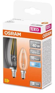 KIT 2x LED glödlampa FILAMENT B35 E14/4W/230V 4000K - Osram